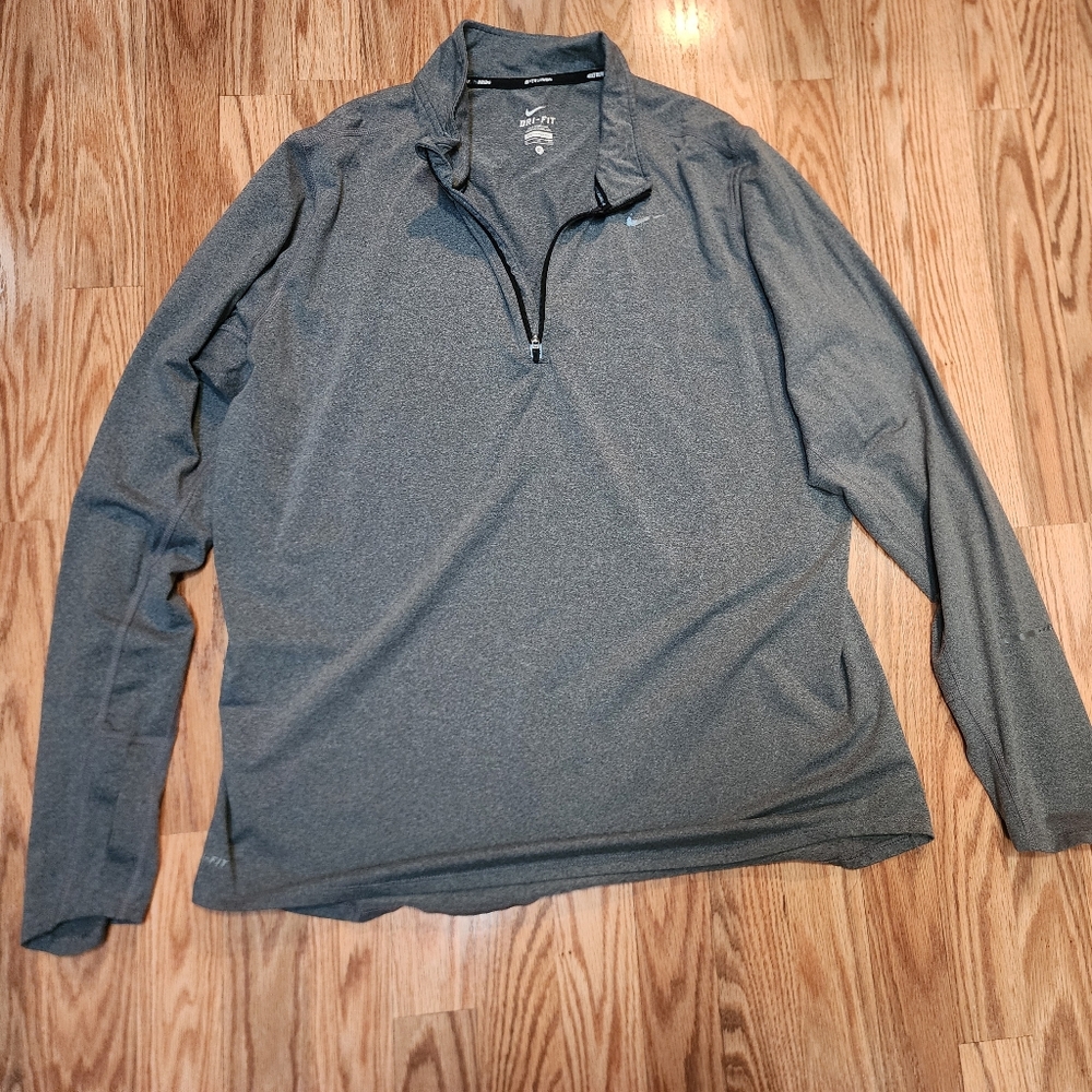 Nike Gray Quarter-Zip Pullover